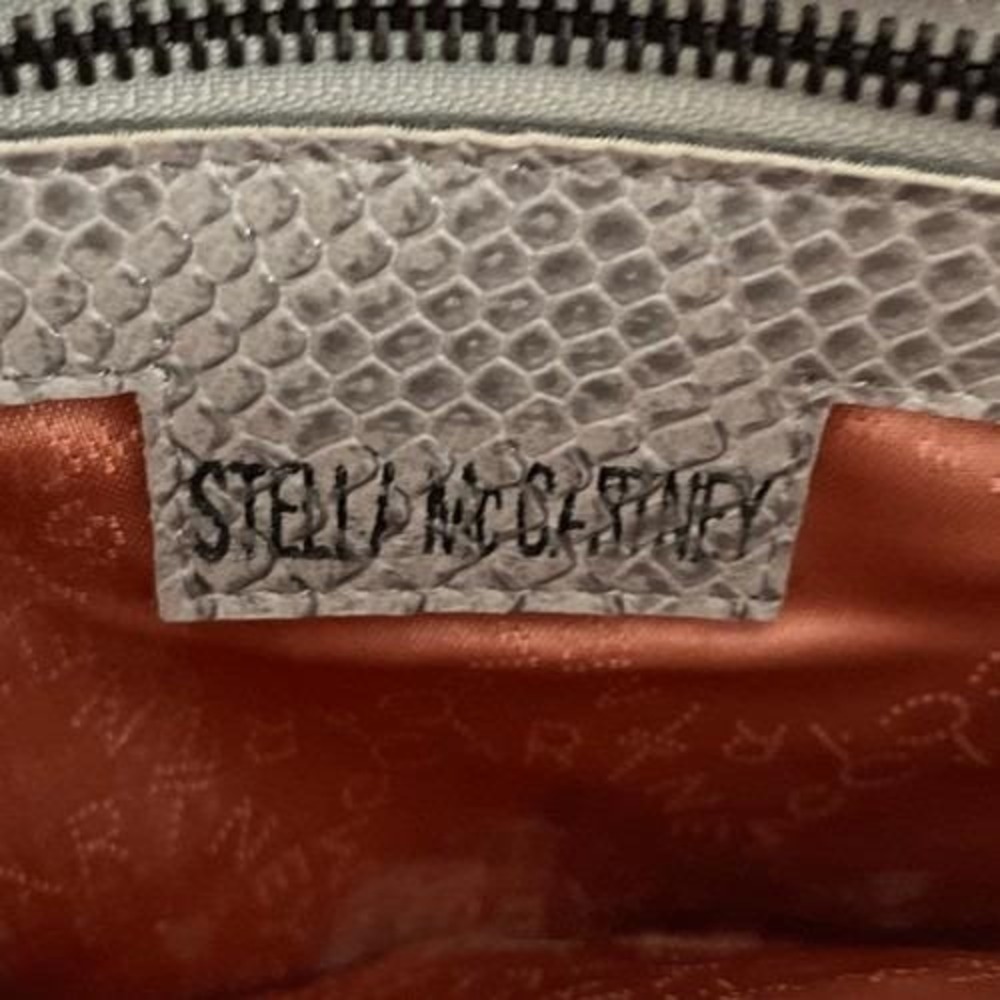 Stella McCartney Beige Python-Effect Mini Chain Wallet - Picture 9 of 11